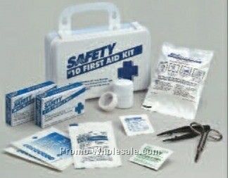 10 Unit Basic Plastic First Aid Kit