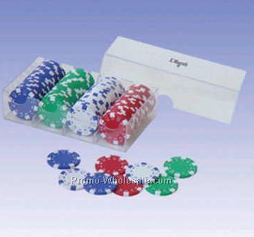 100 Piece Composite Clay Poker Chips (Screened)