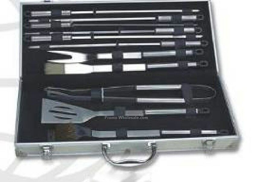 11-piece Bbq Tool Set With Aluminum Case