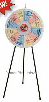12-slot White Floor Stand Prize Wheel (31")