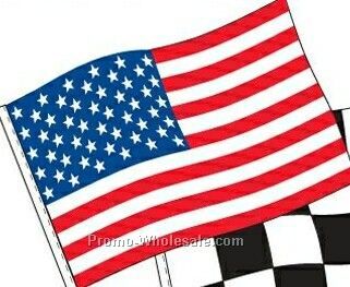 12"x18" Stock Polyethylene United States Flag Antenna Pennants