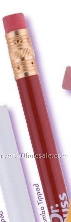 13/32" Jumbo Tipped Medium White Pencil W/ Eraser (2 Color)