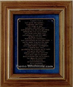 14-1/2"x17-1/2" Walnut Finish Frame W/Gold Tone Trim