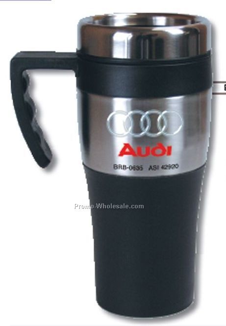 16 Oz. Silver Accent Thermal Mug