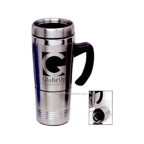 16 Oz. Stainless Steel Mug With Storage Compartment