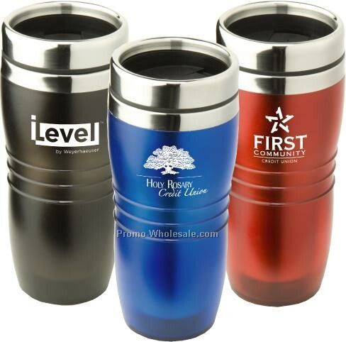 16 Oz. Translucent Acrylic Travel Tumbler W/Stainless Liner