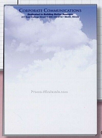 16"x22" Spiral Bound Flip Chart W/ Cloud Background - Thru 04/30/09