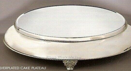 18" Top And 22" Base Silver Plated Cake Plateau