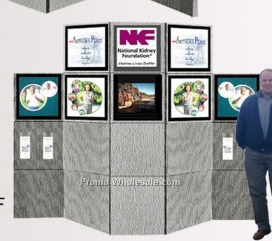 18-panel Modular Display System (10 Solid, 7 Light Box, 1 Video Monitor)