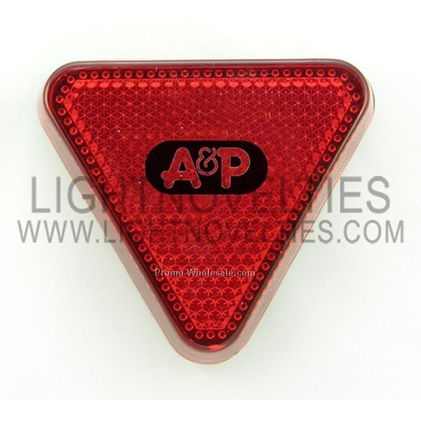 2" Light Up Reflector - Triangle (Red)