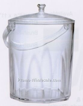 2-1/4 Quart Faceted Ice Bucket W/ Lid & Handle