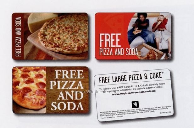 2 Pizza Promo Card From Domino's Pizza
