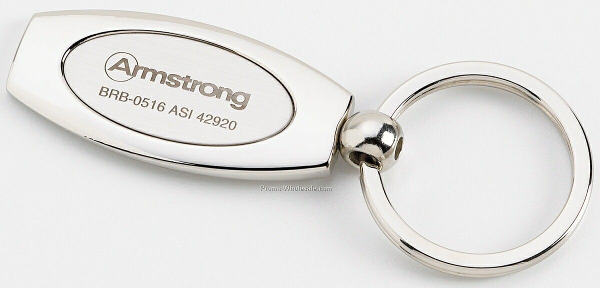 2-tone Oval Key Ring (3-1/2"x1")