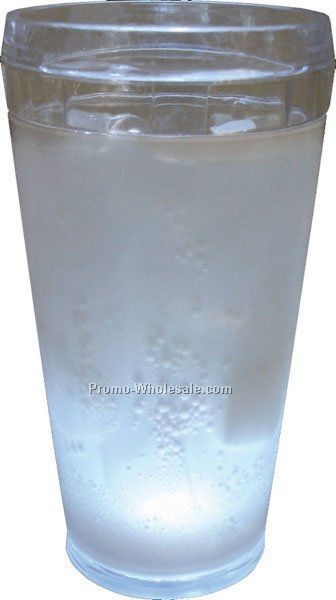 20 Oz. Frosted Light Up Pint Glass W/ 5 LED Lights