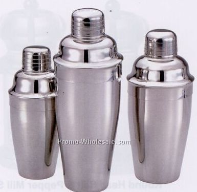 24 Oz. 3 Piece Stainless Steel Cocktail Shaker With Strainer