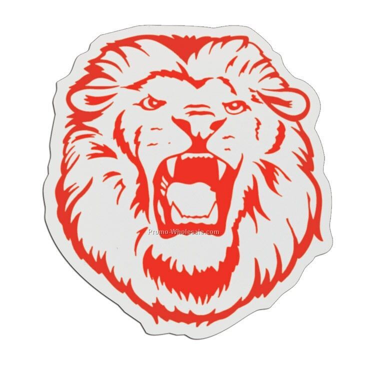 3" Lion Plastic Badge