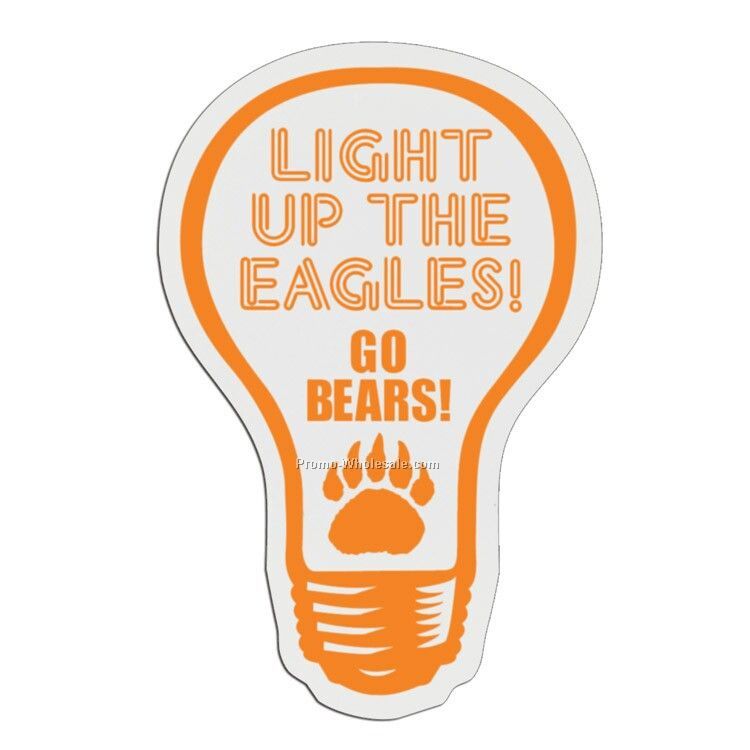 3-1/2" Light Bulb Plastic Badge