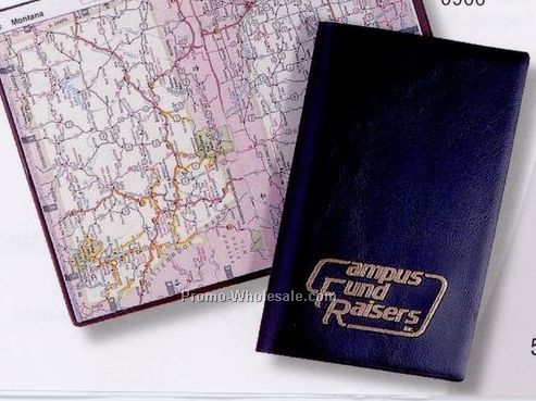 3-3/4"x6-1/4" Deluxe Sealed Pocket Atlas (Premium Antigua Vinyl)