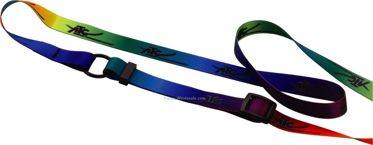 3/4" Recycled Adjustable Dye Sublimated Water Bottle Strap