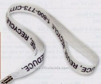 3/4" Recycled Silkscreen Lanyard (5 Days Service)