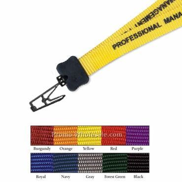 3/4" Upgrade - Custom Nylon Lanyard W/ Bulldog Clip