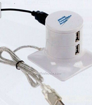 3"x3"x2-1/2" 4-port High Speed USB Hub