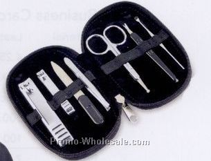 3"x5" 7 Piece Manicure Set In Leatherette Case