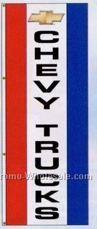 3'x8' Stock Dealer Logo Double Face Drape Flag - Chevy Trucks