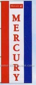 3'x8' Stock Dealer Logo Double Face Drape Flag - Mercury