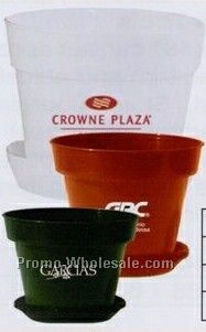 4" Round Plastic Flower Pot