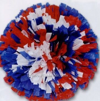 4" Vinyl Show Pom Poms - 3 Colors Mixed