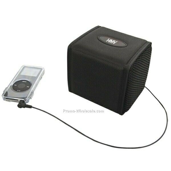 4-1/4"x4"x4" Portable Cube Speaker (Imprinted)