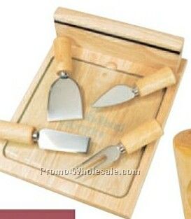 4 PC Party Cheeseboard Set