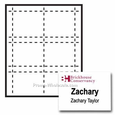 4"x3" Custom Nametag Inserts - 2 Color