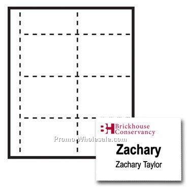 4"x3" Custom Nametag Inserts - 2 Color