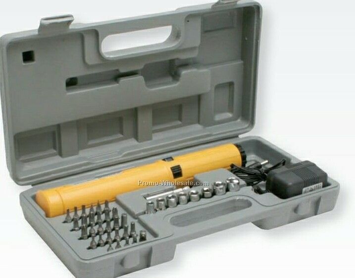 41 Piece Cordless Rechargeable Screwdriver & Socket Set - Spectradome