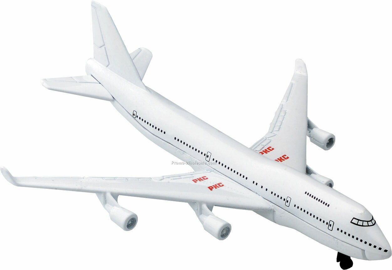 5" White Boeing 747-400 Airliner Die Cast Vehicles
