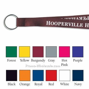 5/8" Custom Tradeshow Lanyard W/ Key Ring