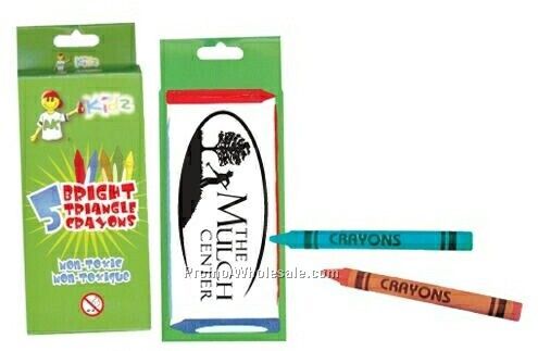 5 Pack Triangle Crayons