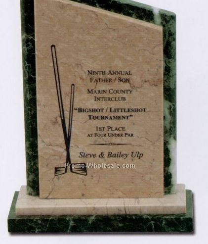 6"x8-1/4"x2-1/2" Double View Point Award - Large