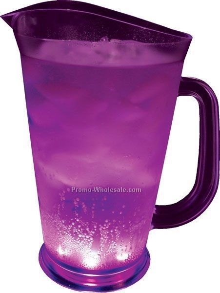 60 Oz. Purple Light Up Pitcher W/ 5 White LED Lights