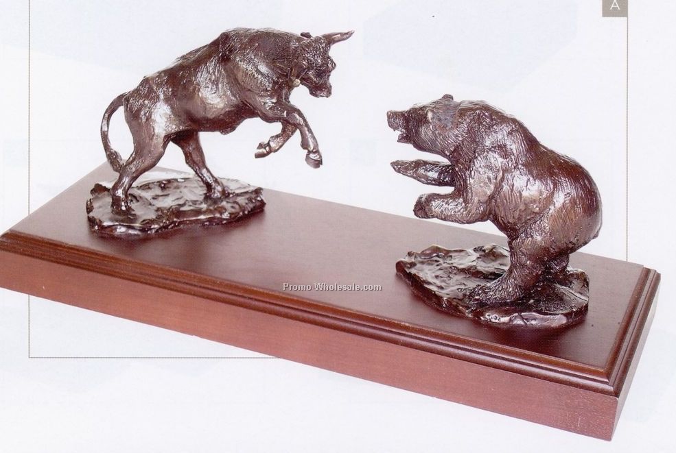 7" Battling Titans Set - Bull & Bear Sculpture