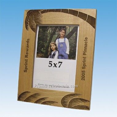 7-1/2"x9-1/2" Alderwood Flat Photo Frame (Engraved)