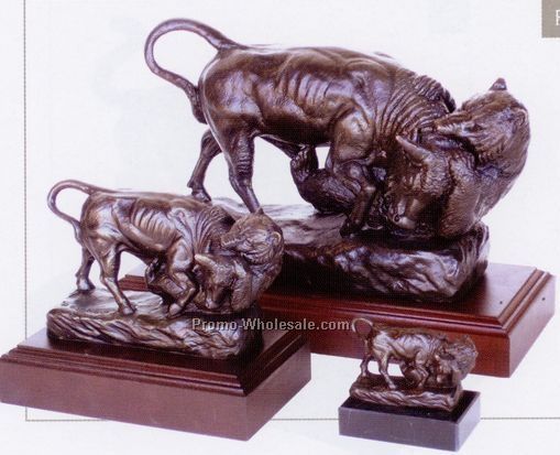 8-1/2" The Bull And The Bear Sculpture