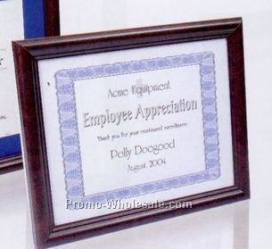 8-1/2"x11" Rosewood Burl Certificate Frame