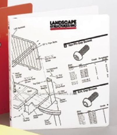 8-1/2"x5-1/2" 55 Gauge Poly Ring Binder 1/2"(2 Color/Single Side)