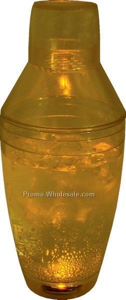 8 Oz. Clear Light Up Drink Shaker W/ Yellow LED