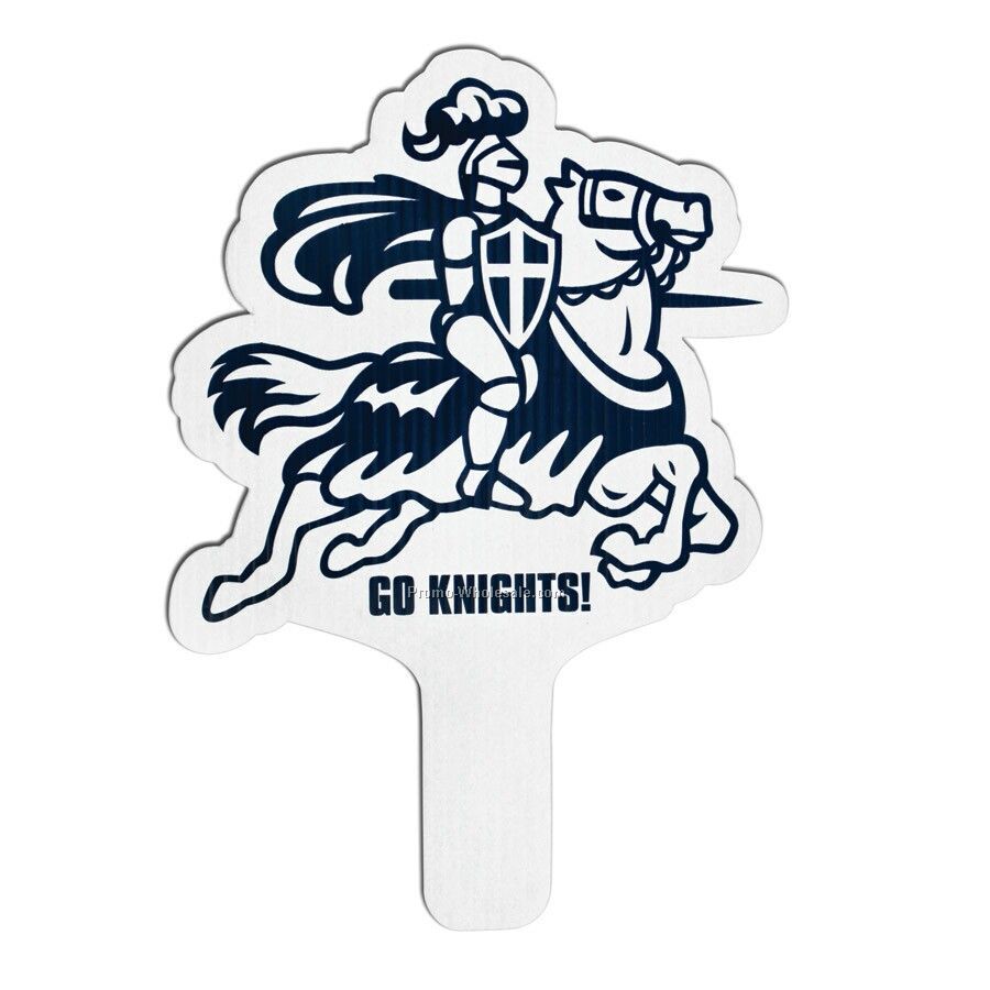 8"x12" Mounted Knight Standard Hand Fan