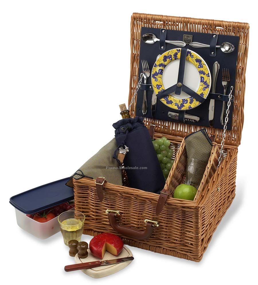 8"x15"x15" Casual Picnic Basket For Two