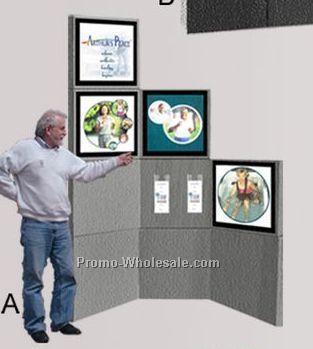 9-panel Modular Display (5 Solid Panel, 4 Light Box)